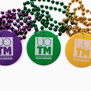 One Color Imprint Mardi Gras Beads