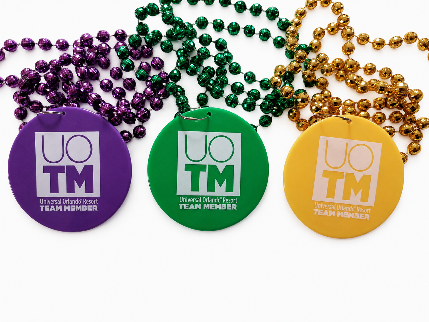 One Color Imprint Mardi Gras Beads