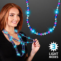 Mardi Gras LED Beads-Solid Strands view 4