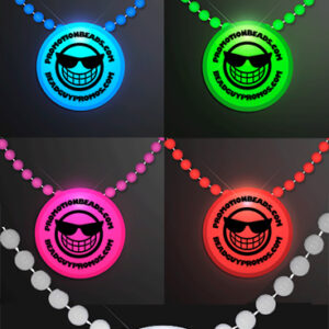 2 Inch Color Filled LED Mardi Gras Beads-#A2LEDCOLORM view 2