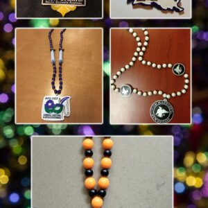 Made in China Mardi Gras Beads — Raised 3D Polyresin, Assembled in America view 2