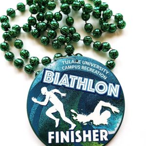 Custom die-cut plastic medallion Mardi Gras beads from PromotionBeads.com view 5