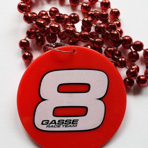 Custom die-cut plastic medallion Mardi Gras beads from PromotionBeads.com view 6