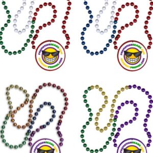 Inline Decal Sectional Mardi Gras Beads custom Mardi Gras beads by PromotionBeads.com view 2