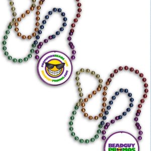 Inline Decal Sectional Mardi Gras Beads custom Mardi Gras beads by PromotionBeads.com view 4