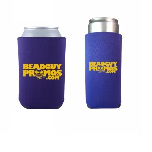 Custom Koozies custom Mardi Gras beads by PromotionBeads.com view 4