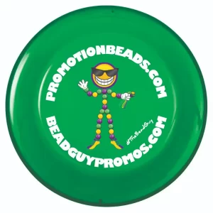 Custom 9 Inch Frisbee Flyers custom Mardi Gras beads by PromotionBeads.com view 2