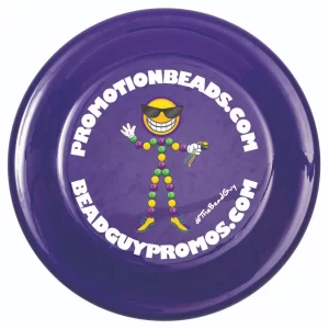 Custom 9 Inch Frisbee Flyers custom Mardi Gras beads by PromotionBeads.com view 3
