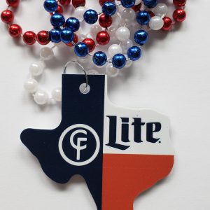 Custom Shape Medallion Mardi Gras Beads custom Mardi Gras beads by PromotionBeads.com view 3