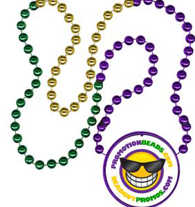 Inline Decal Sectional Mardi Gras Beads custom Mardi Gras beads by PromotionBeads.com view 1