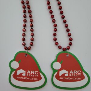Custom Shape Medallion Mardi Gras Beads custom Mardi Gras beads by PromotionBeads.com view 7