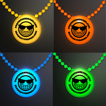 2 Inch Color Filled LED Mardi Gras Beads