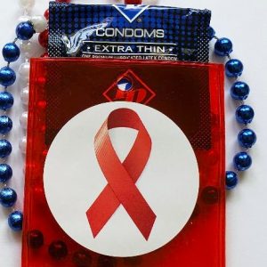 Patented Carnival Condom Beads™ custom Mardi Gras beads by PromotionBeads.com view 2