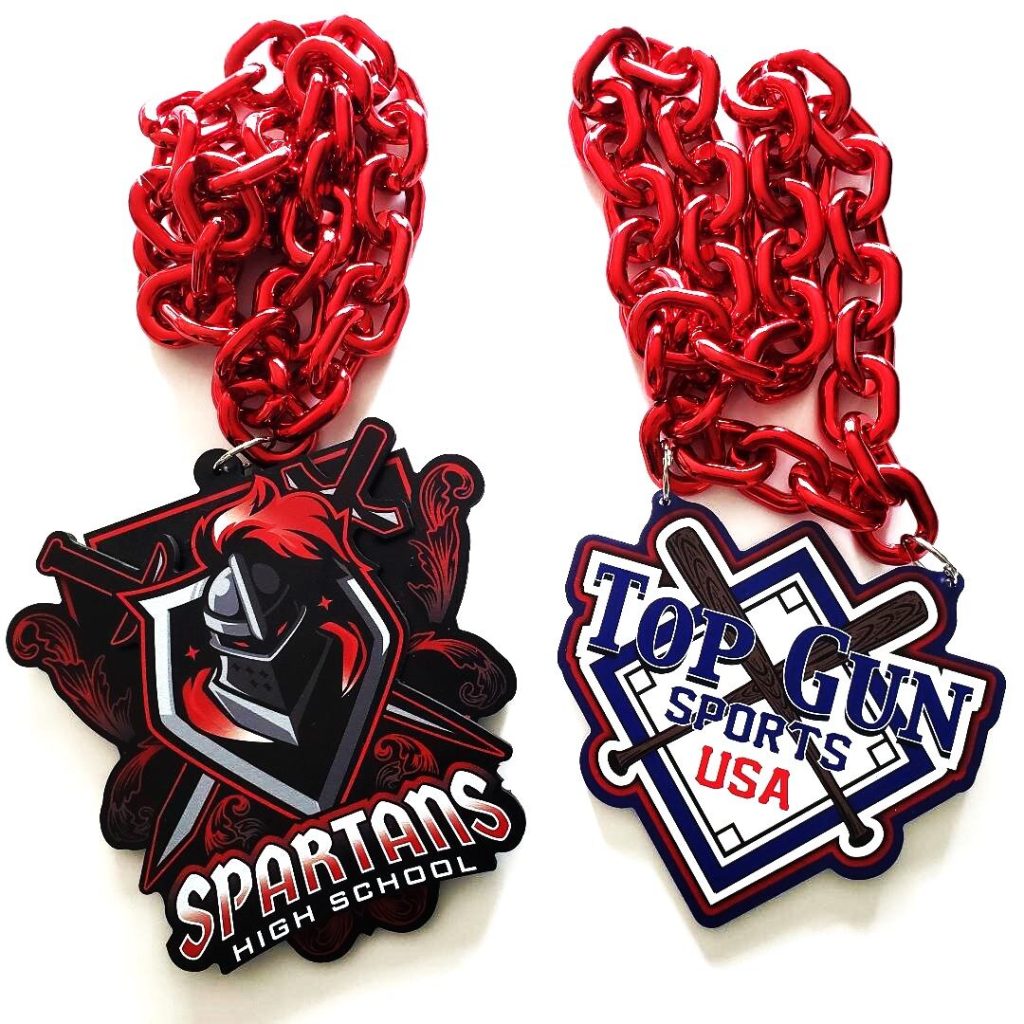 Custom Shape Chain Link Mardi Gras Bead