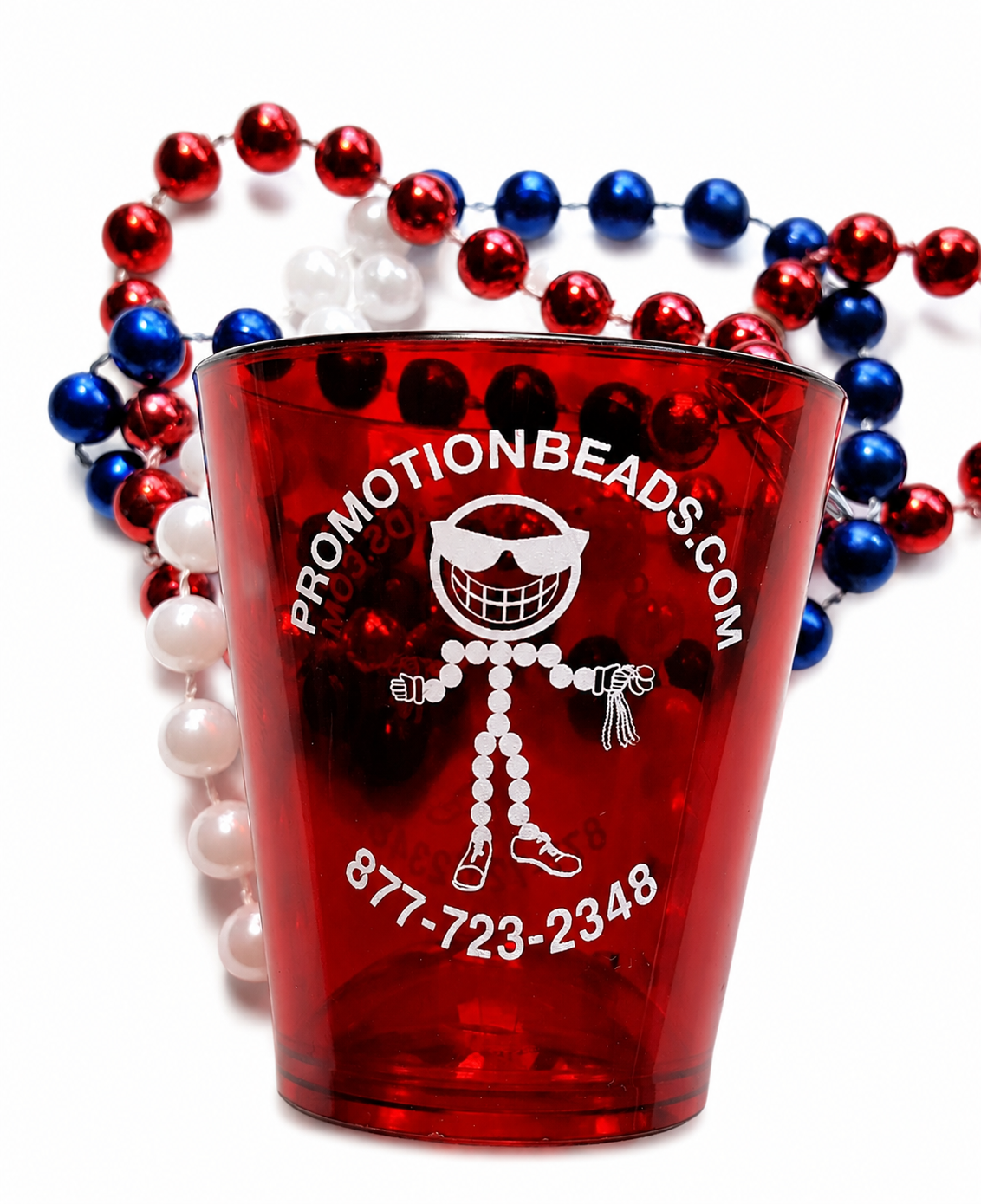 Shot Glass Mardi Gras Beads
