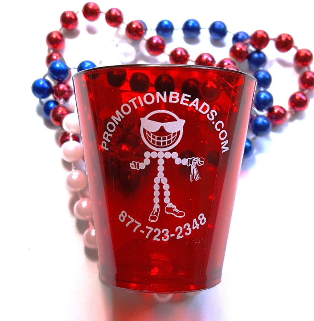 Shot Glass Mardi Gras Beads