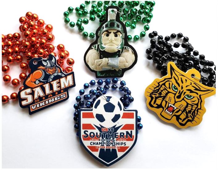 Custom Shape Medallion Mardi Gras Beads