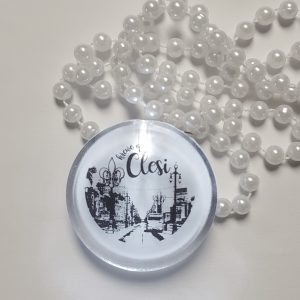 2 inch Clear LED Mardi Gras Beads – #CH2LEDM view 3