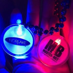2 inch Clear LED Mardi Gras Beads – #CH2LEDM view 4
