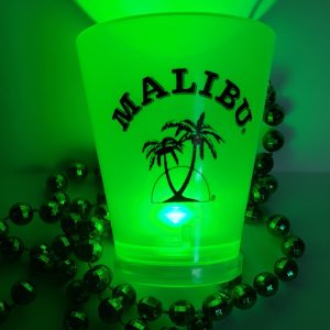 Blinking Shot Glass Beads custom Mardi Gras beads by PromotionBeads.com view 2