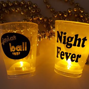 Blinking Shot Glass Beads custom Mardi Gras beads by PromotionBeads.com view 3