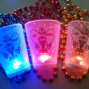 Blinking Shot Glass Beads custom Mardi Gras beads by PromotionBeads.com view 6