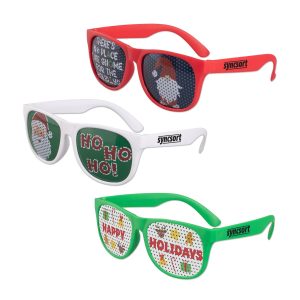 Custom Pinhole Sunglasses custom Mardi Gras beads by PromotionBeads.com view 3