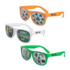 Custom Pinhole Sunglasses custom Mardi Gras beads by PromotionBeads.com view 4
