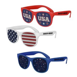 Custom Pinhole Sunglasses custom Mardi Gras beads by PromotionBeads.com view 6