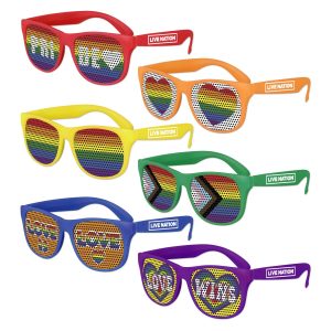 Custom Pinhole Sunglasses custom Mardi Gras beads by PromotionBeads.com view 7