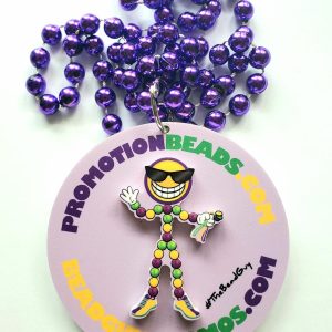 Custom Shape 6 Inch PVC Mardi Gras Bead view 2