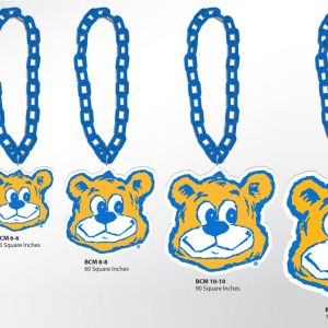 Custom shape styrene medallion sizes - 22 to 138 square inches