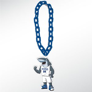 Custom shape styrene chain link Mardi Gras bead by PromotionBeads.com view 5
