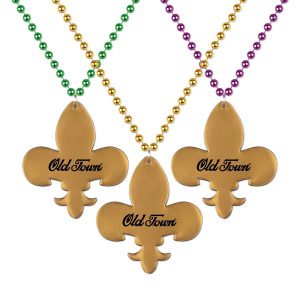 Fleur De Lis / Gold Bead