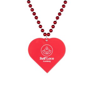 One Color Imprint Custom Shapes custom Mardi Gras beads by PromotionBeads.com view 2