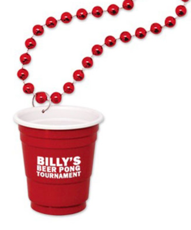 Solo Cup Shot Glass Mardi Gras Beads
